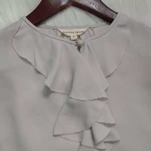 Rebecca Taylor Long Sleeve Ruffle Blouse